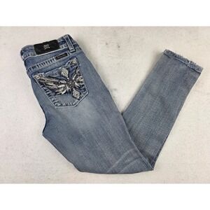 Miss Me Skinny Jeans Women Size 29 Denim Hailey Style M3340S 30in Inseam Wings